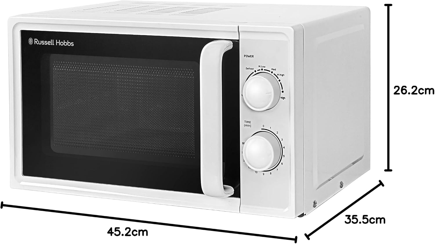 17L Small Microwave White Manual Textures 700W with 5 Power L… thumbnail 8