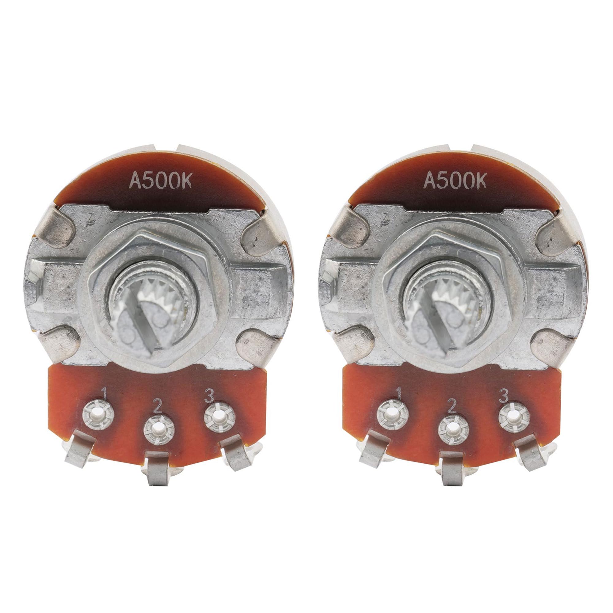 Musiclily Metryczna 15mm Pełny Potencjometr Gitaryowy A500K Audio (2 szt.)