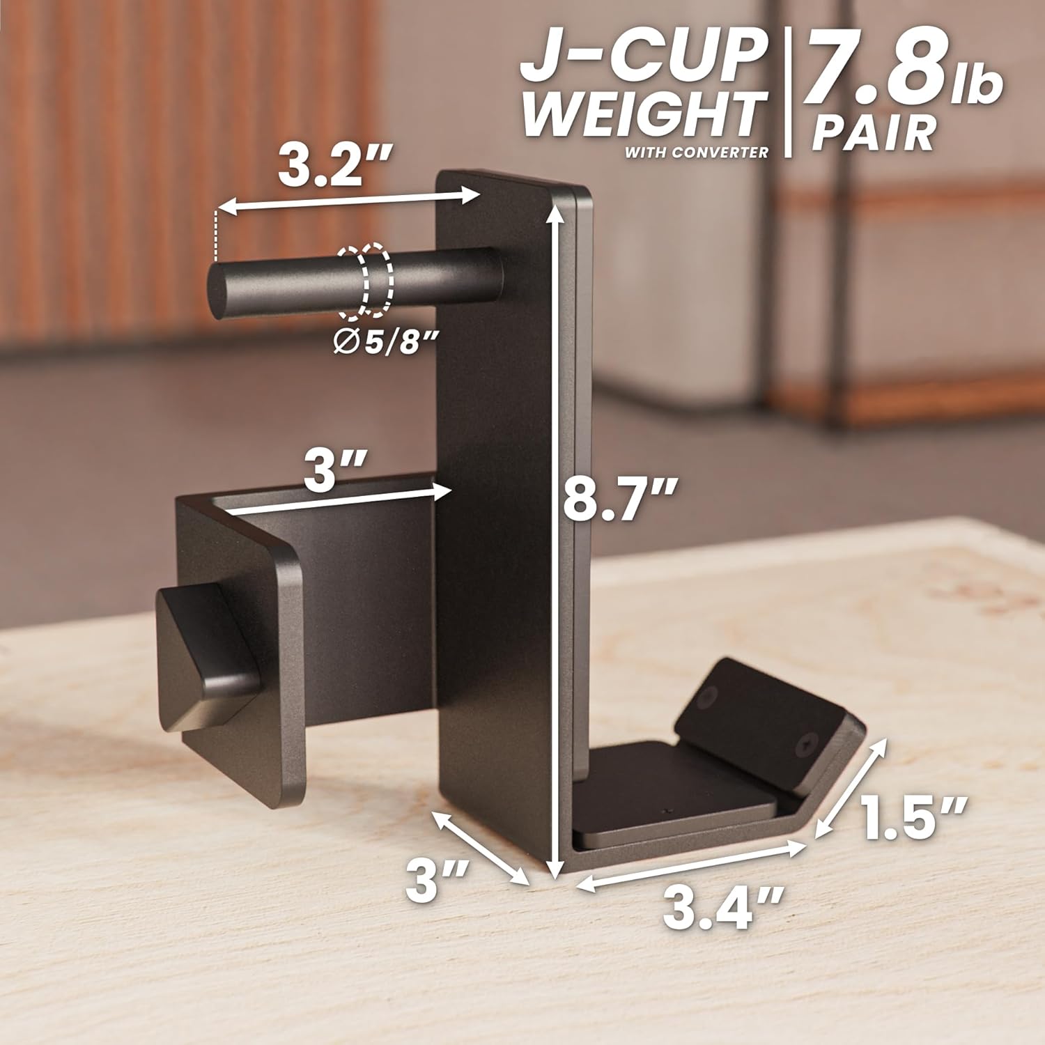 Synergee J-Hooks for Power and Squat Racks. J-Cups Available in 2x2, 2x3 and 3x3. J-Hooks for Power Lifting, Squats and Presses. Sold in Pairs.