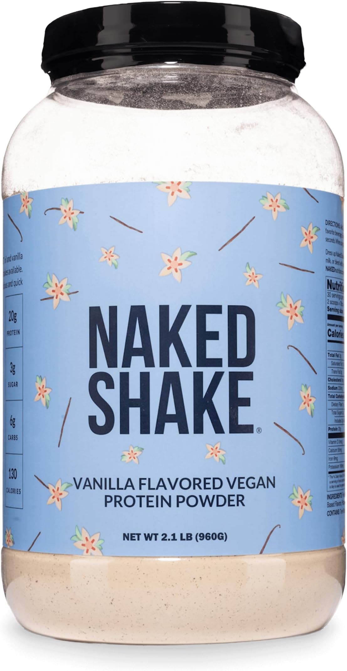 Shake - Vanilla Protein Powder - Plant Based Protein Shake with Mct Oil, NSF Certified, Gluten-Free, Soy-Free, No Gmos Or Artificial Sweeteners - 30 Servings
