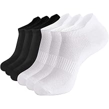 brookhaus Womens Low Cut Ankle Running Socks, No Show Athletic Cotton Socks