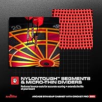 Vista 6 de Dianas electrónicas de pie Arachnid Cricket Pro 650 con 24 juegos, 132 variaciones y 6 dardos de punta suave incluidos