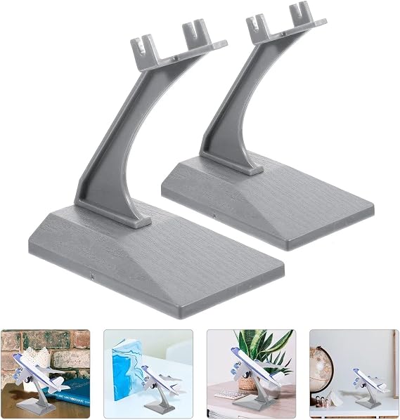 2 Pcs Aircraft Models Stands, Plastic Model Plane Display Stand Mini Plane Model Holder Without Airplane Model
