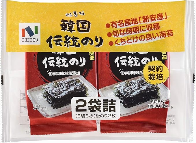Amazon ニコニコのり 韓国伝統のり 2袋 10袋 ニコニコのり 味付けのり 通販