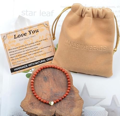 Vista 725 de MASSIVE BEADS Pulsera elástica de yoga hecha a mano con piedra natural, cristal curativo, energía, regalos para adultos unisex de 0.157 in, 0.236