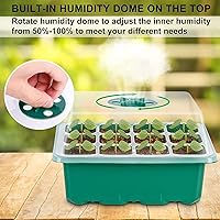 Vista 8 de VerRon Bandeja de inicio de semillas, paquete de 10 bandejas de semillas con cúpula de humedad, bandejas de inicio de semillas, kit de inicio
