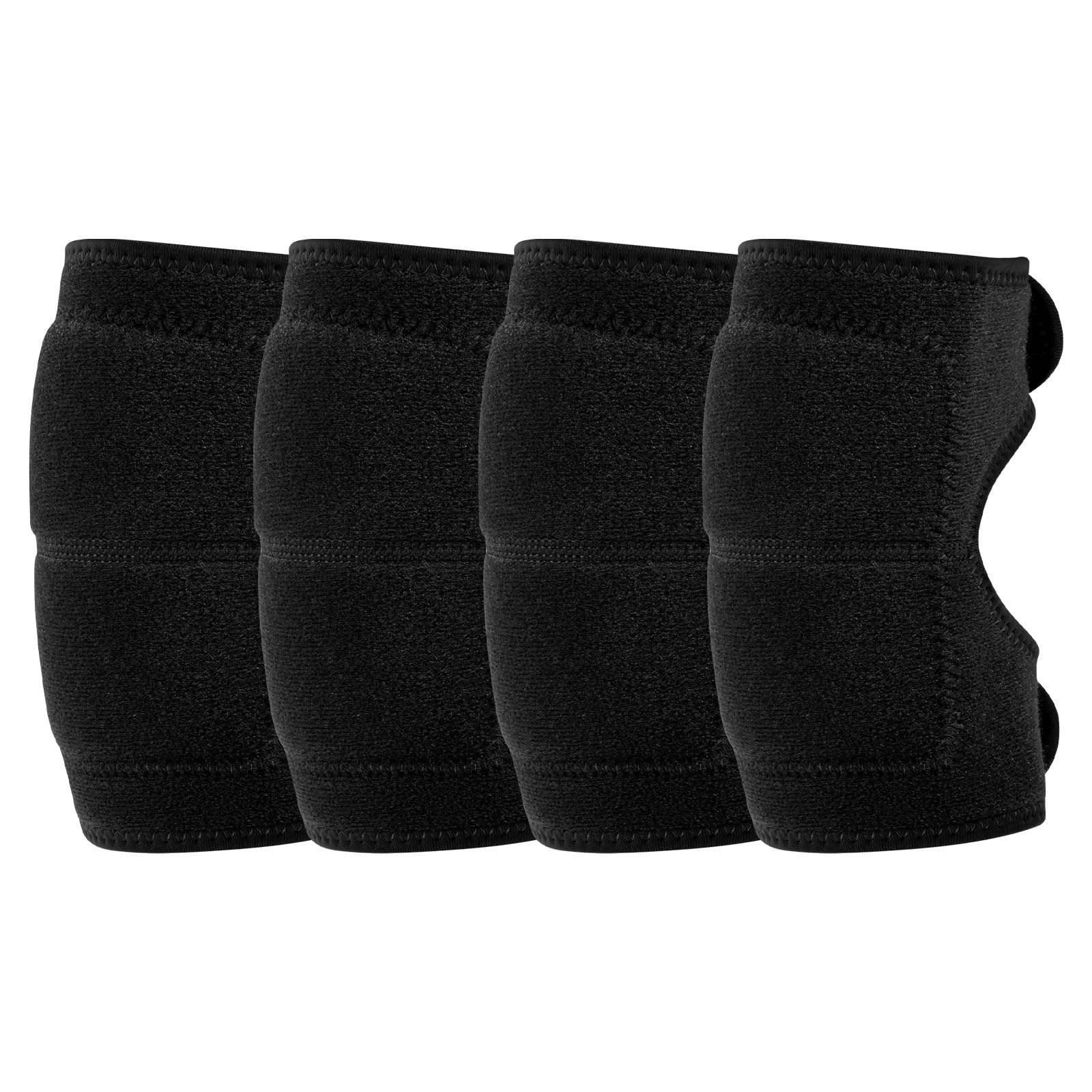 M METERXITY 4-Pack Gardening Knee Pads, Thick Foam Garden Knee Pads with Adjustable Straps for Garden/Construction/Flooring/Cleaning, Suitable for 10"-12" Leg Circumference Size S [Black]