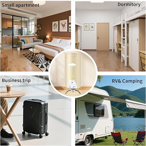 Vista 6 de Secadoras portátiles para lavandería, 900 W de secado rápido, secadora de ropa portátil para ropa y zapatos, secadora de lavandería portátil de gran