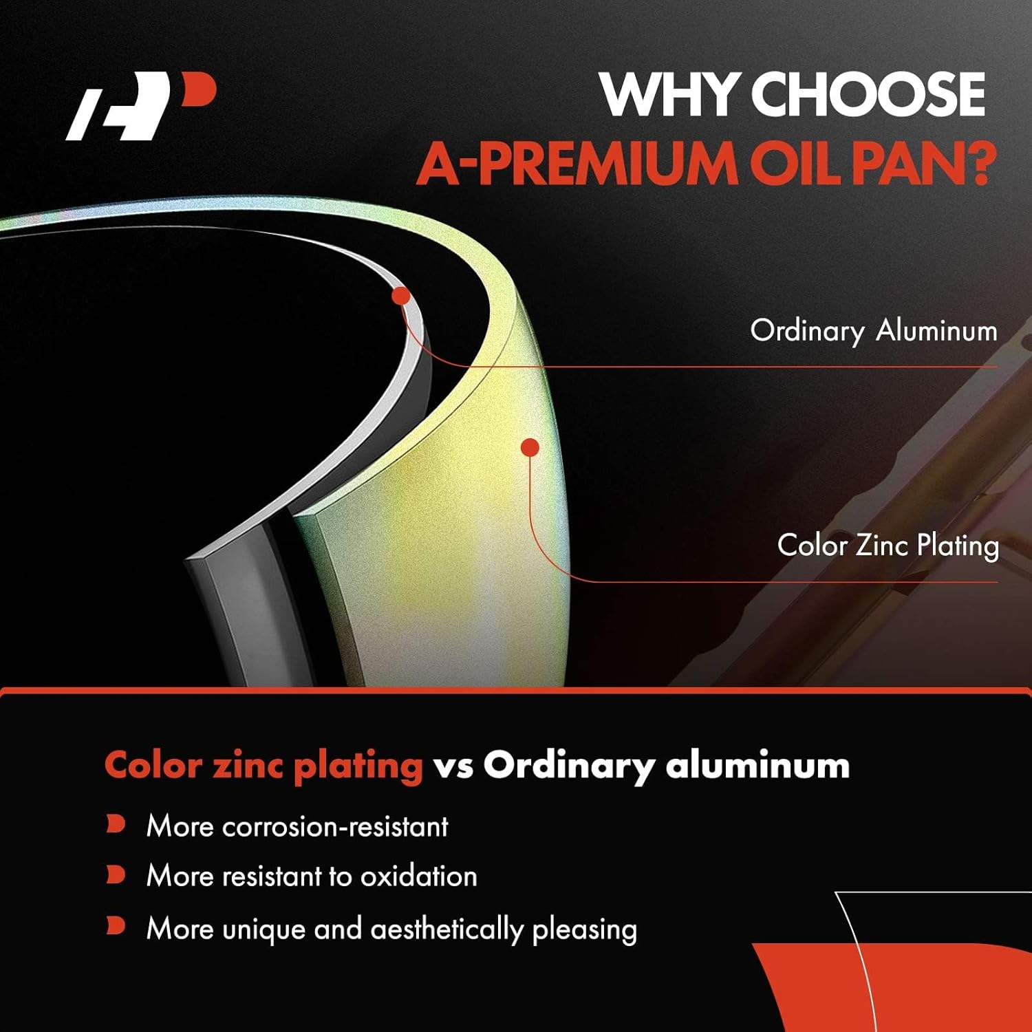 A-Premium Rear Sump Engine Oil Pan Kit with Gasket Compatible with Chevy Silverado 1500 2500 HD, Tahoe, Suburban, Express & GMC Sierra 3500 HD, Yukon & Cadillac Escalade, LS1 LS2 LS3 LS6 LQ4 LY6 L92