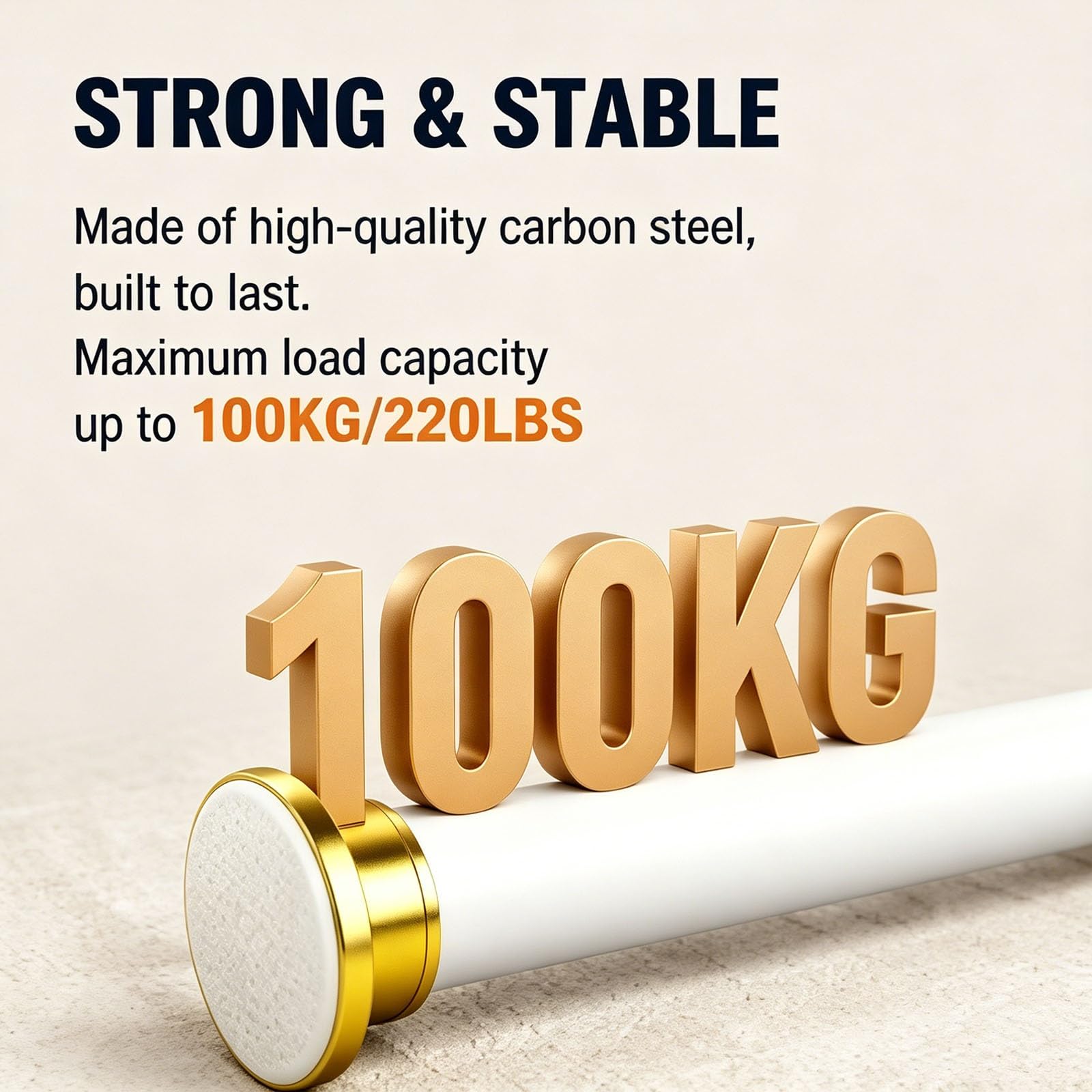 Carbon Steel Curtain Rod Tension, 28–161 In Adjustable Curtain Rods