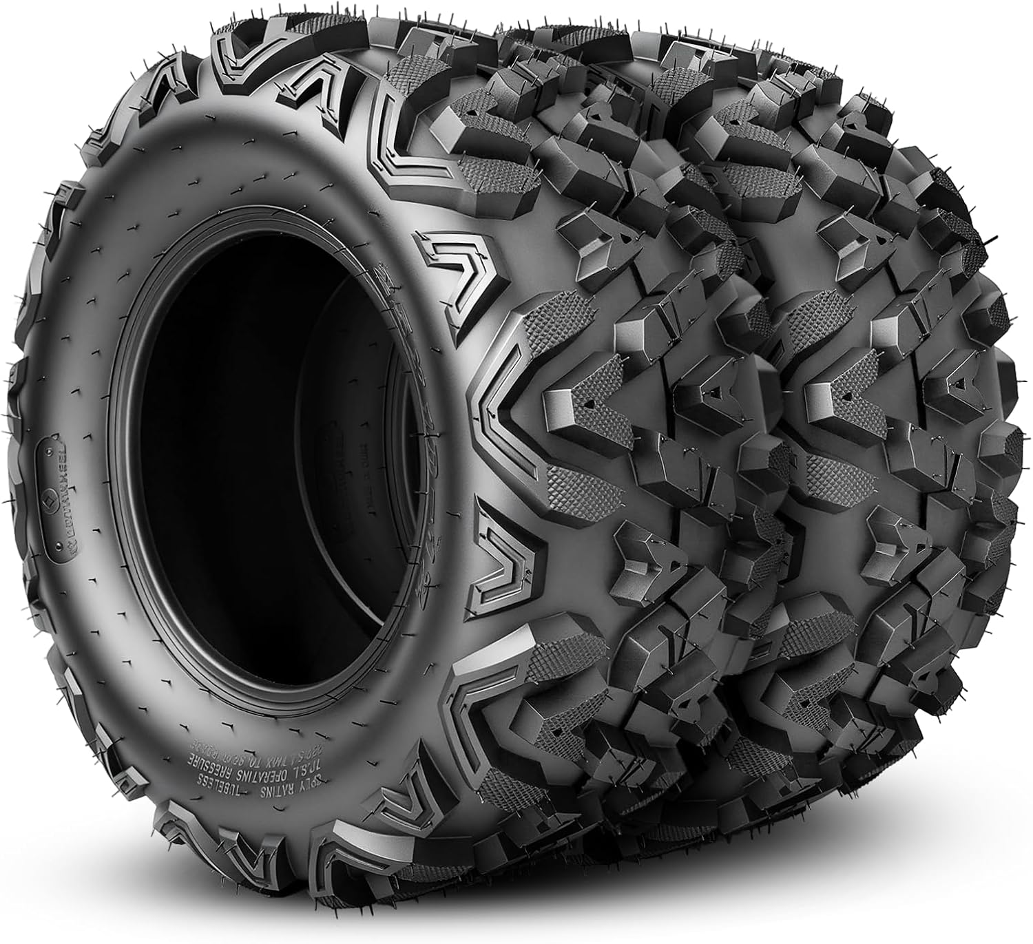 26x11x12 ATV Tires All Terrain, 26x11-12 ATV/UTV Tires for Sand Mud Trail, 6PR, Non-Directional Tread, Tubeless, Set of 2