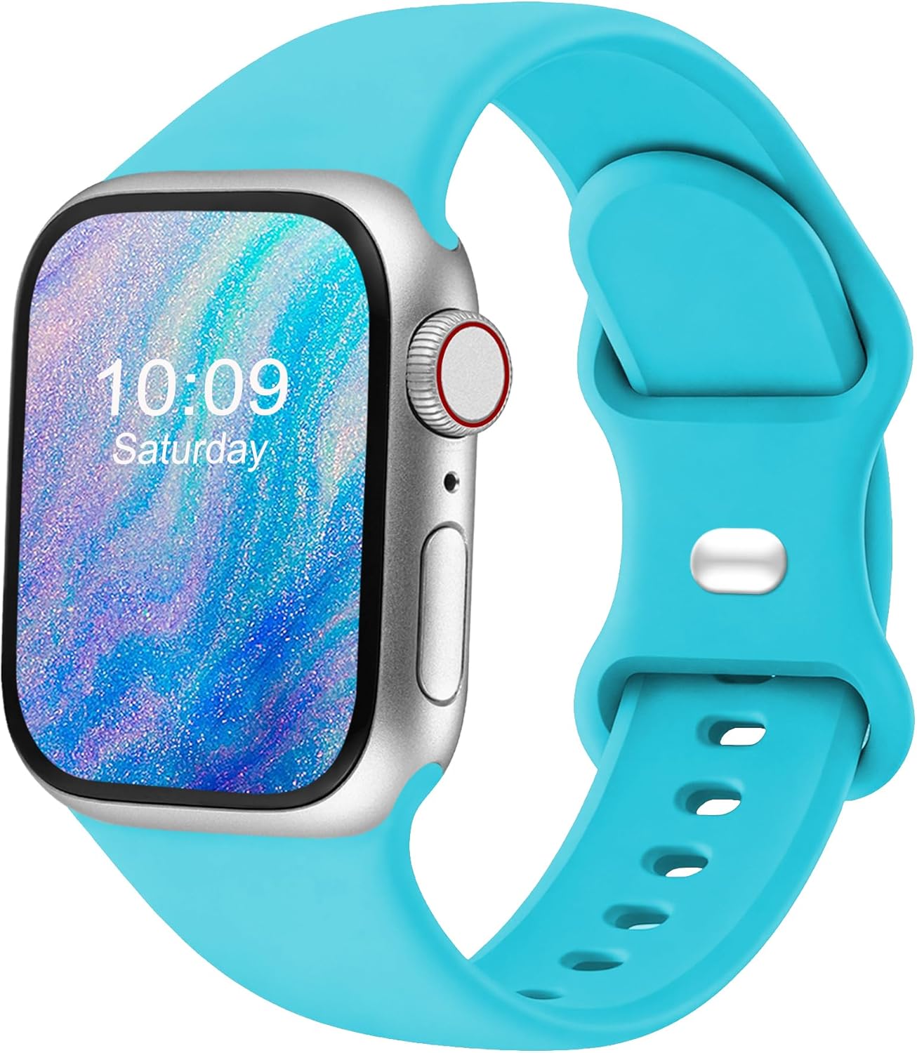 Sport Bands Compatible with Apple Watch Band Women Men 40mm 38mm 41mm 42mm 44mm 45mm 46mm 49mm ,Soft Wristband Waterproof Replacement Strap for iWatch Bands Series 11 10 9 8 7 6 5 4 3 2 1 SE Ultra Teal