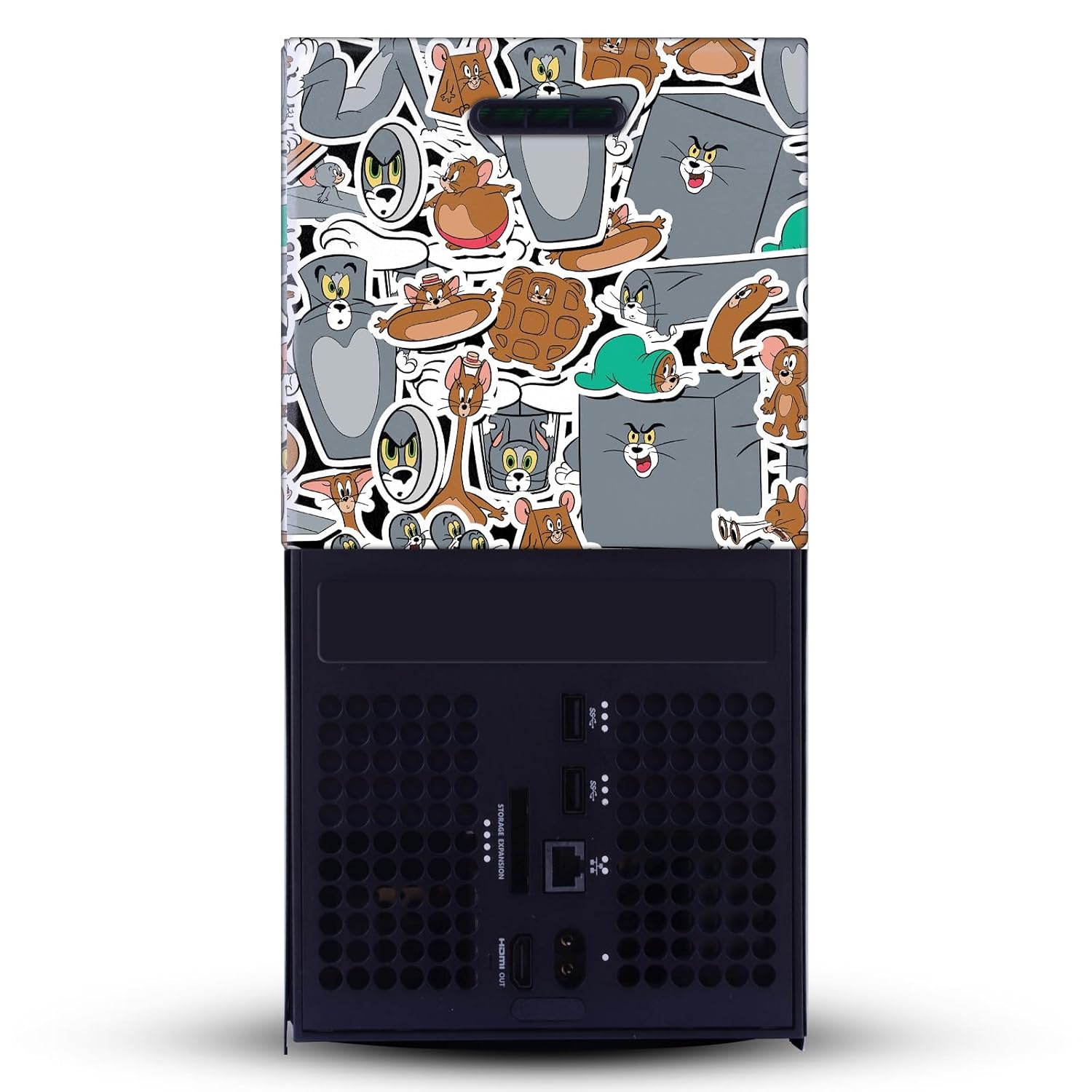 Head Case Designs Officially Licensed Tom and Jerry Funny Art Sticker Collage Graphics Game Console Wrap and Game Controller Skin Bundle Compatible With Xbox Series X