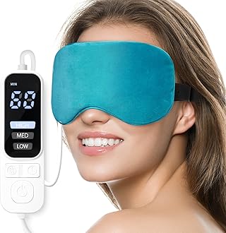 Ezona Heated Eye Mask, Warm Eye Compress Mask for Dry Eyes, USB Electric Eye Heating Pad with Temperature & Timer Control, Dry Eye Mask for Dry Eyes Blepharitis Sinus Migraine Stye MGD Puffiness