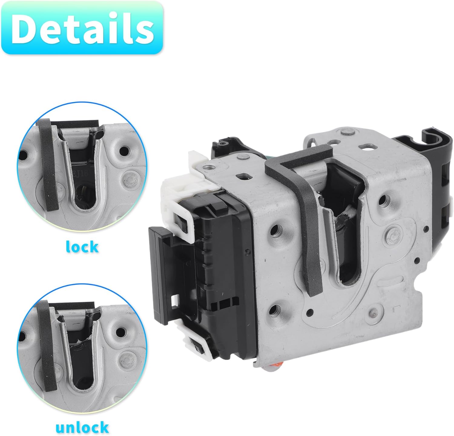 X AUTOHAUX Replacement Front Left Driver Side Power Door Lock Actuator Motor for Dodge Caliber 2007-2009 for Jeep Compass 2007-2010 Door Latch Actuator Assembly Replace No.4589045AA Black