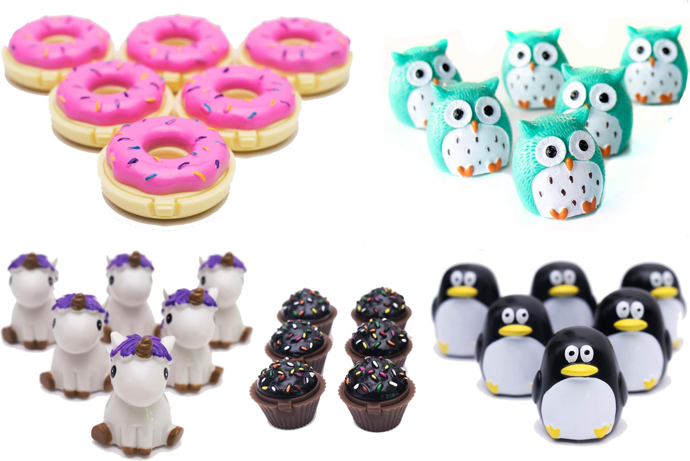 Cute Lip Gloss Containers - DIY Empty refillable containers fun animals (30 Pieces, Variety Pack)