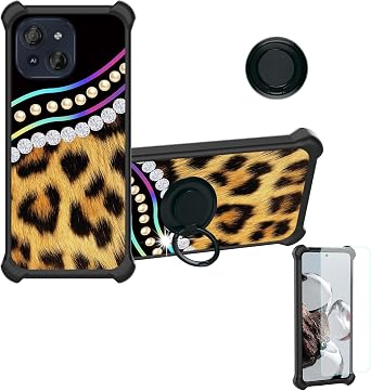 Aroepurt Case Compatible for Walton Nexg N6 Phone Case Cover [with Tempered Glass Screen Protector][Hard PC + Soft Silicone][Ring Support] [Colorful Reflect Light] IMDH-ZBW