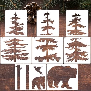 Pine Tree Stencil Large Stencils for Painting Wall 39"