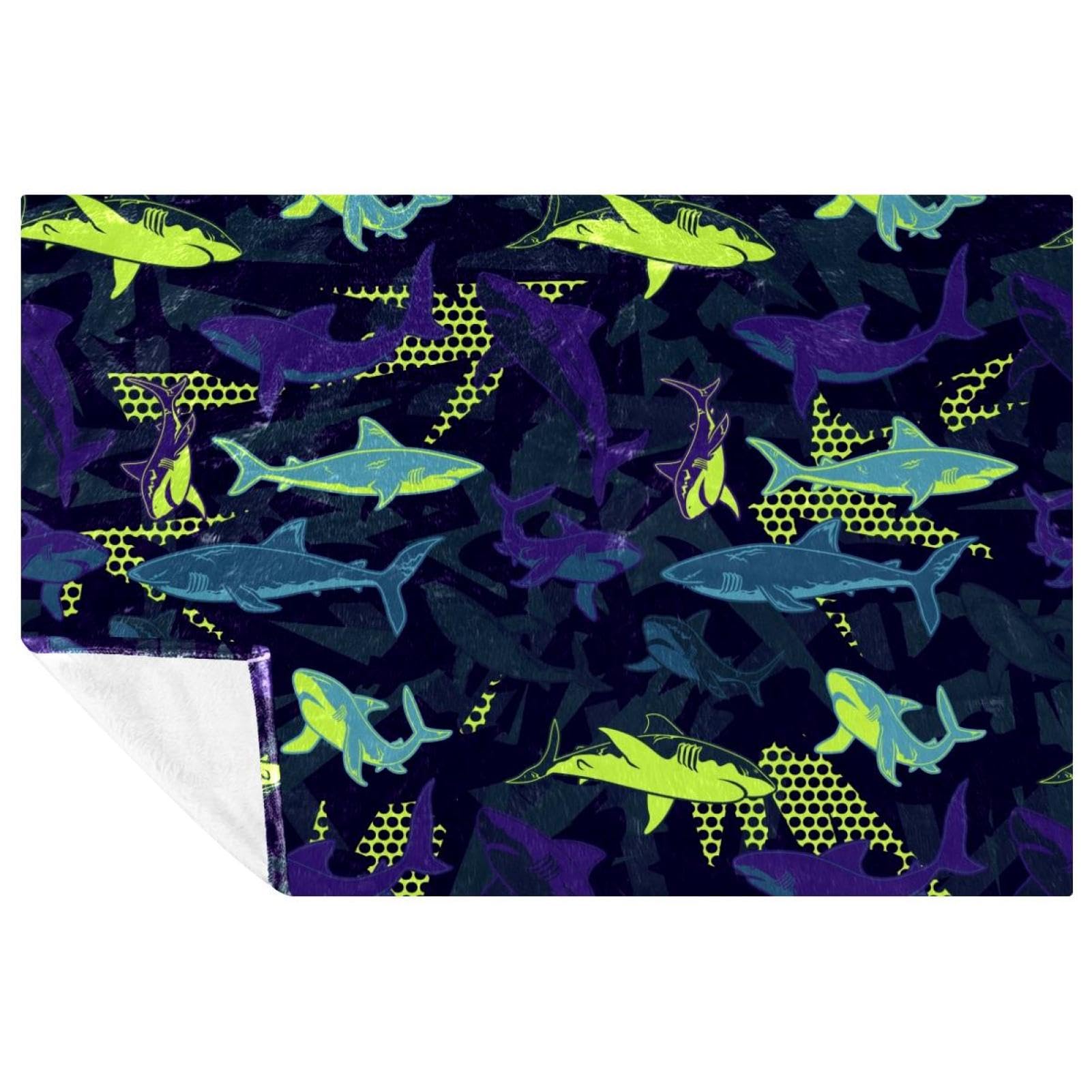 Couverture chaude requins plaid doux et confortable canapé