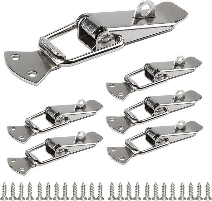 8 Pack Spring Loaded Toggle Latch Catch, Stainless Steel Spring Toggle ...