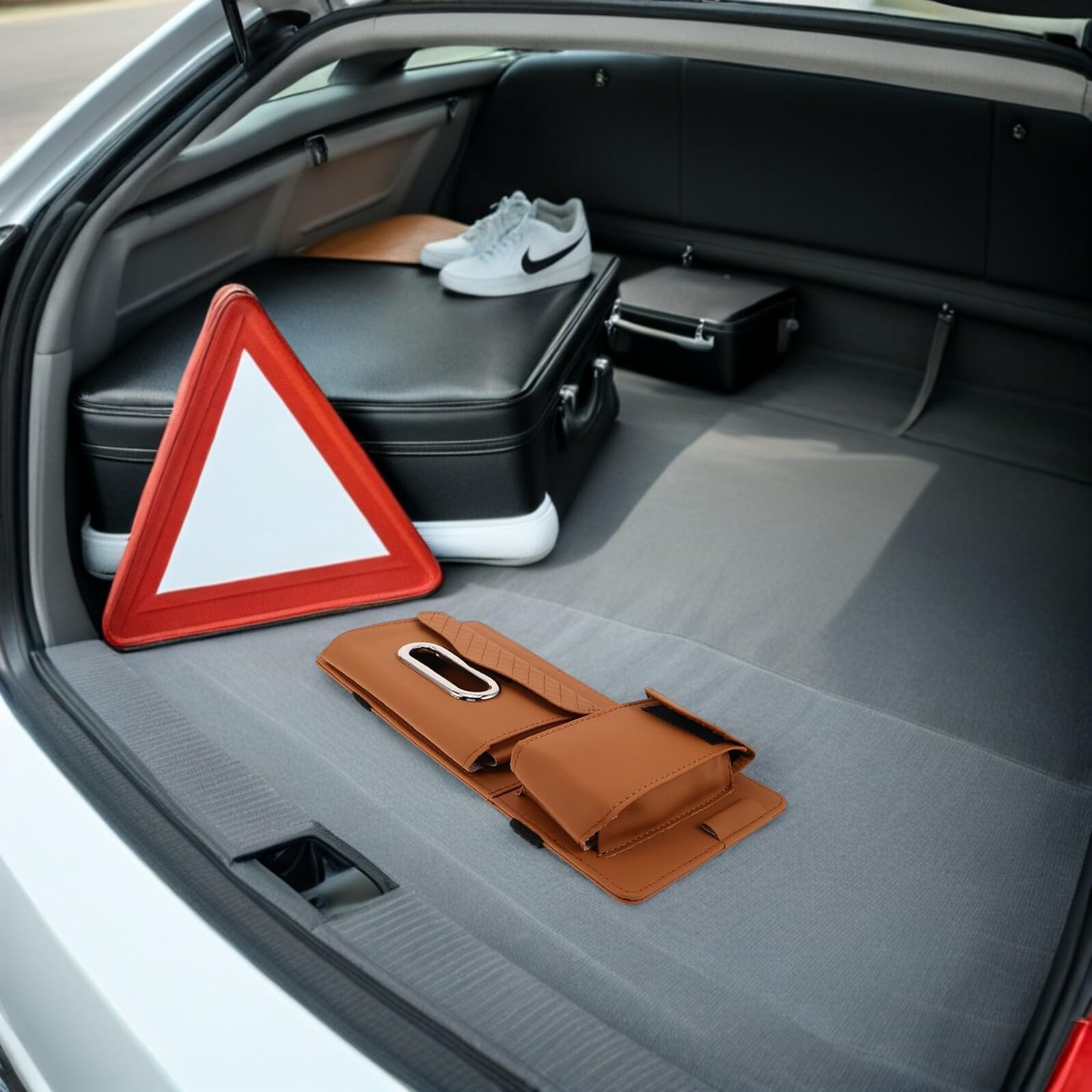 UPKOCH Portaocchiali per Auto 2 Pezzi Clip per Visiera Parasole in PU Resistente Organizer Multifunzionale per Occhiali da Sole Supporto Compatibile Auto e Suv Accessorio Salvaspazio
