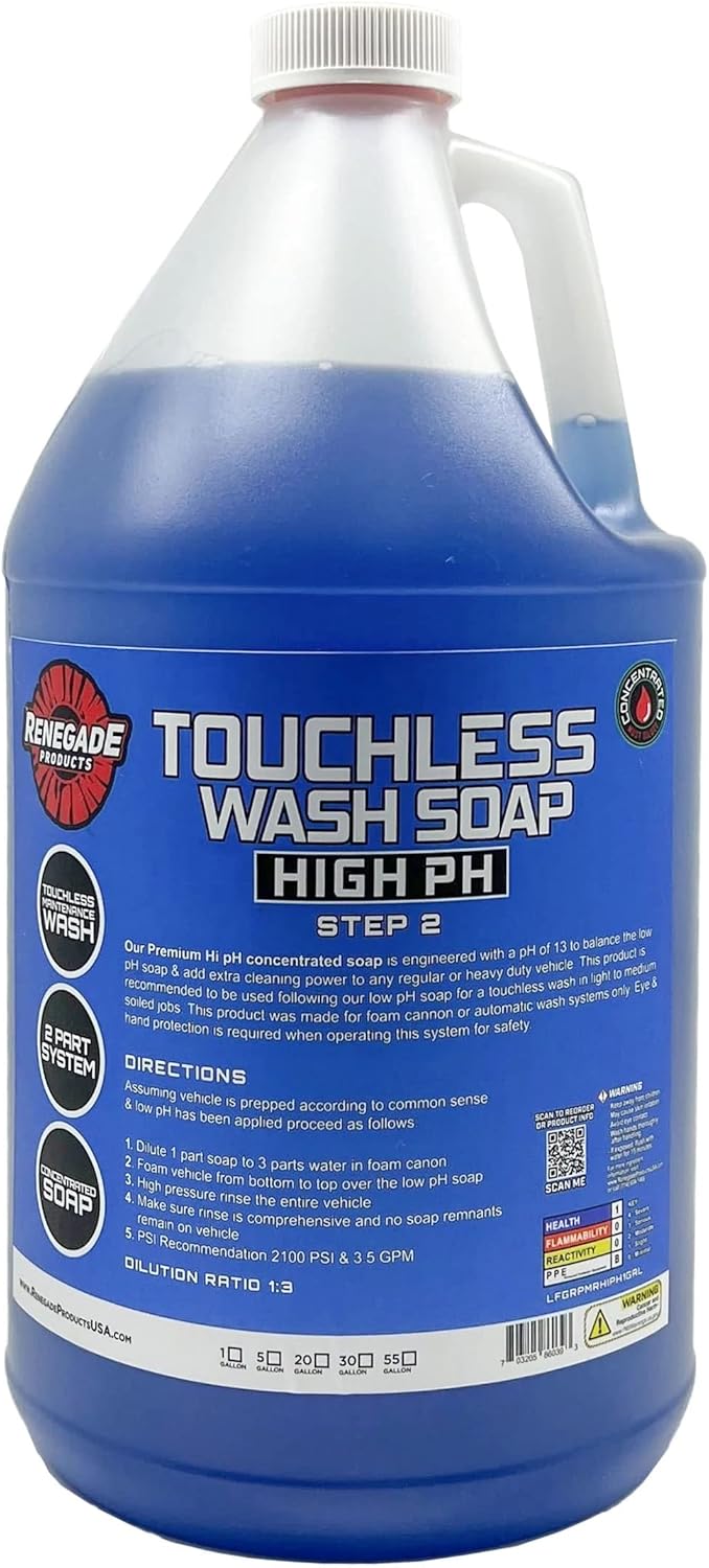Renegade Products USA - Touchless 2-Step Truck Wash Soap System, Scrub Free Truck Cleaner for Big Rigs
