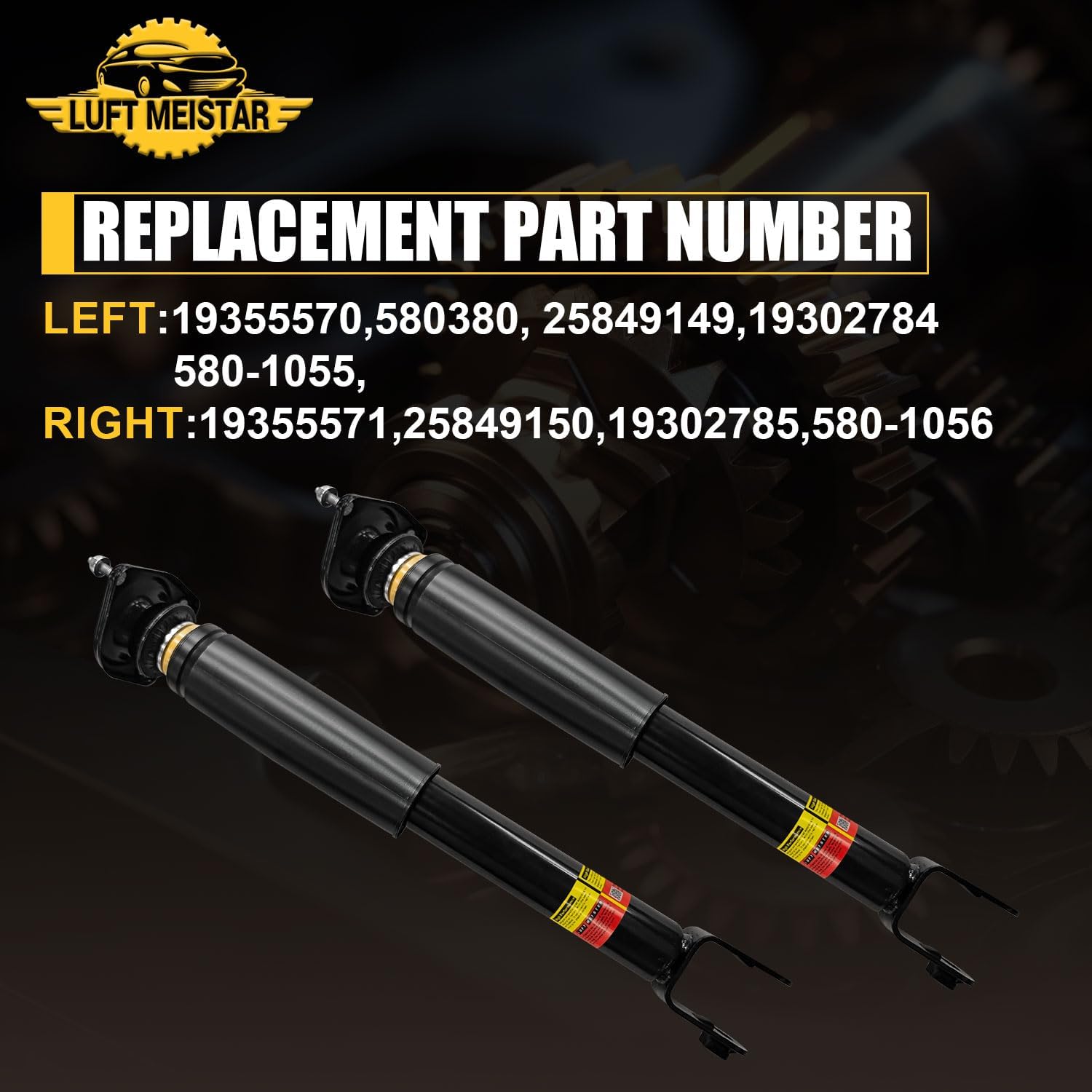 580-1055 2PCS Rear Shocks Compatible with Cadillac CTS 2009-2015 580-1056 19355570 19355571