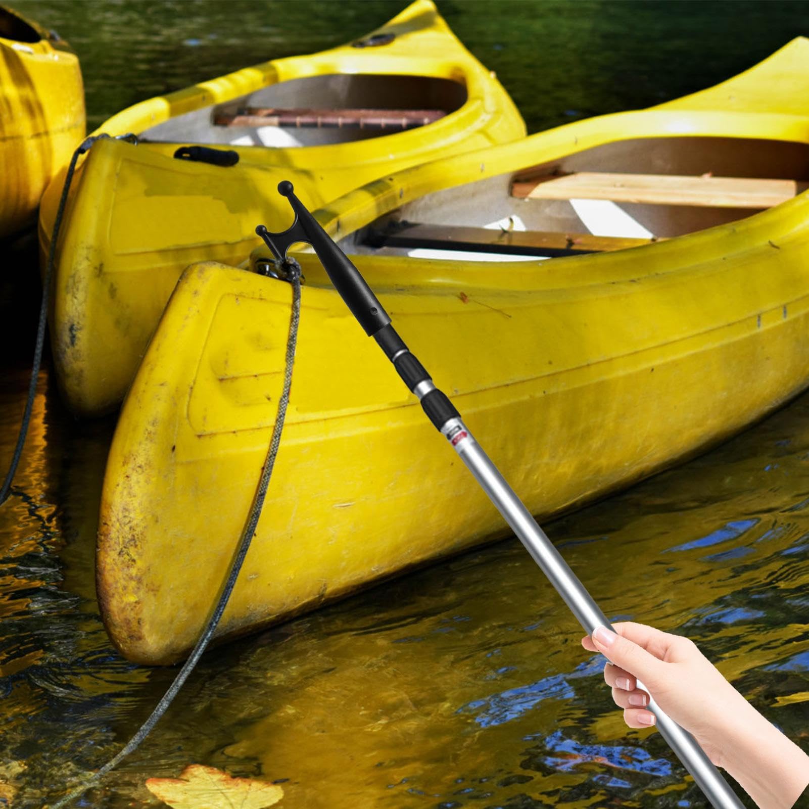 Gancio di Fissaggio in Nylon per Barca, Punta di Ricambio per Gancio, Gancio per Barca, Gancio per Barca, Gancio per agganciare, Asta Scorrevole per ancorare Barche, zattere e Kayak