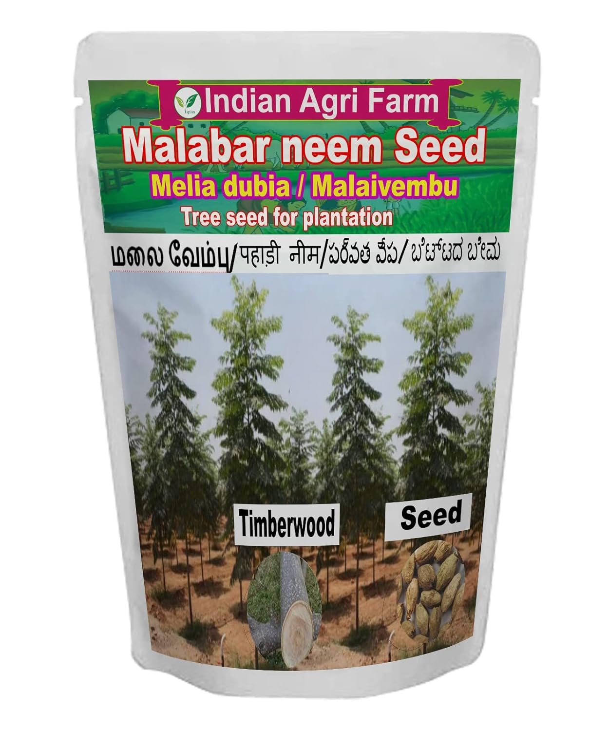 Iagrifarm Malabar neem tree seeds/Melia dubia/Malaivembu seed 250