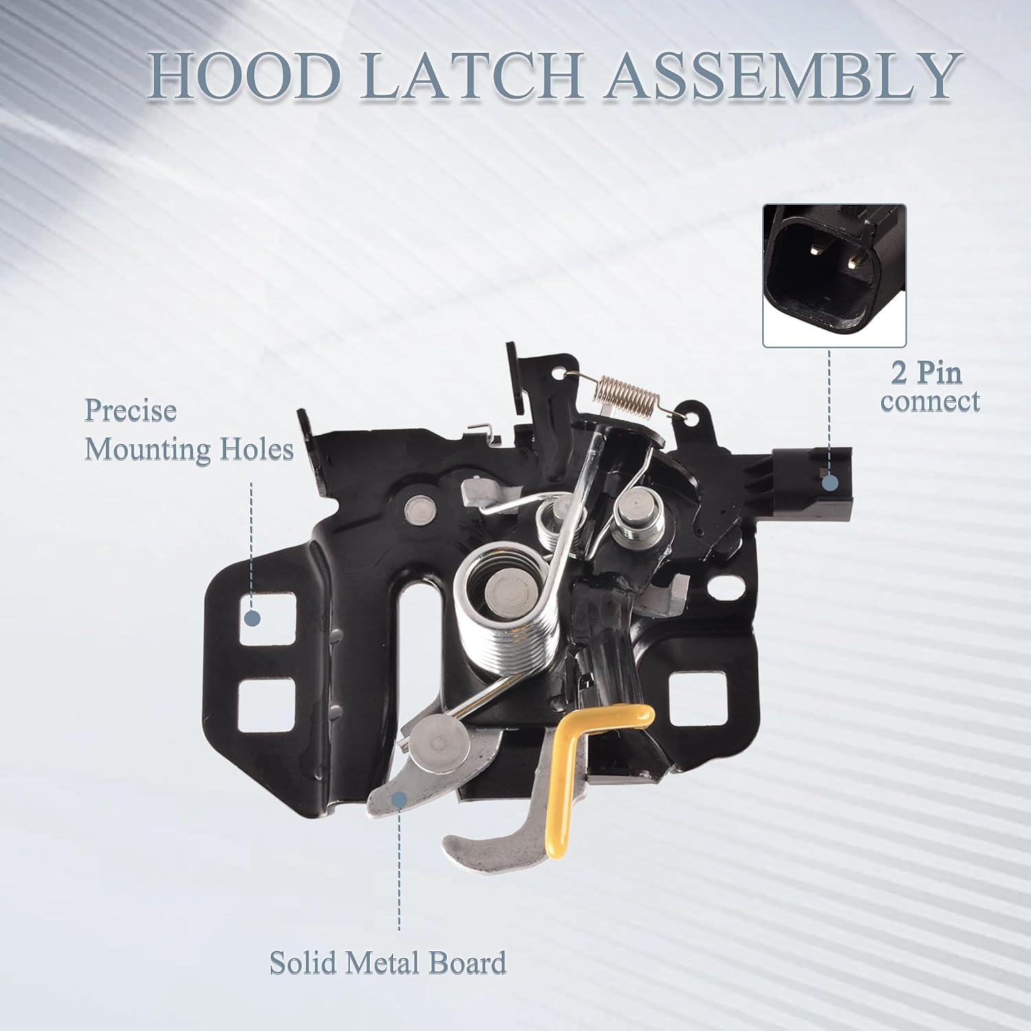 Hood Latch Lock Assembly for 2015-2019 Ford Mustang Replace FR3Z-16700-A FR3Z-16700-B