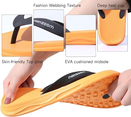 Womens Flip Flops Comfortable Cushion Slip On Beach Thong Sandals for Women Non-Slip