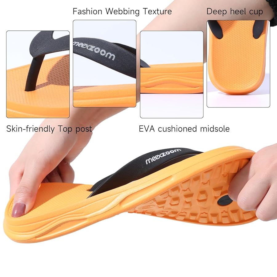 Amazon.com | meexzoom Womens Flip Flops Comfortable Cushion