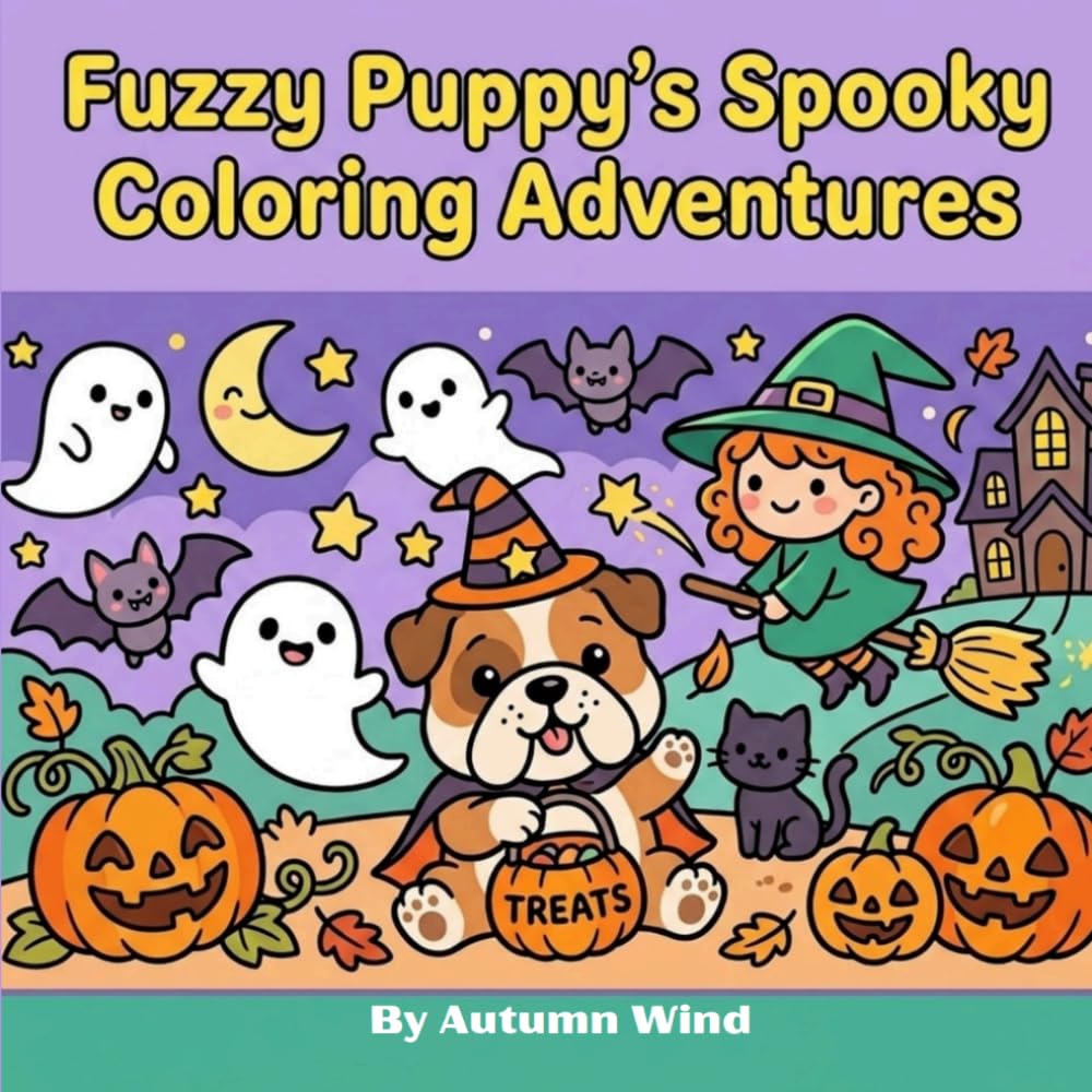Fuzzy Puppy's Spooky Coloring Adventures: Follow the Fuzzy Puppy on Spooky coloring adventures (Fuzzy Puppy Coloring Books)