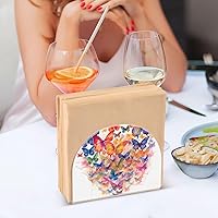 Vista 6 de Napkin Holders for Table Paper Napkins Dispenser Kitchen Bathroom Butterflies Standing Decorative Acrylic