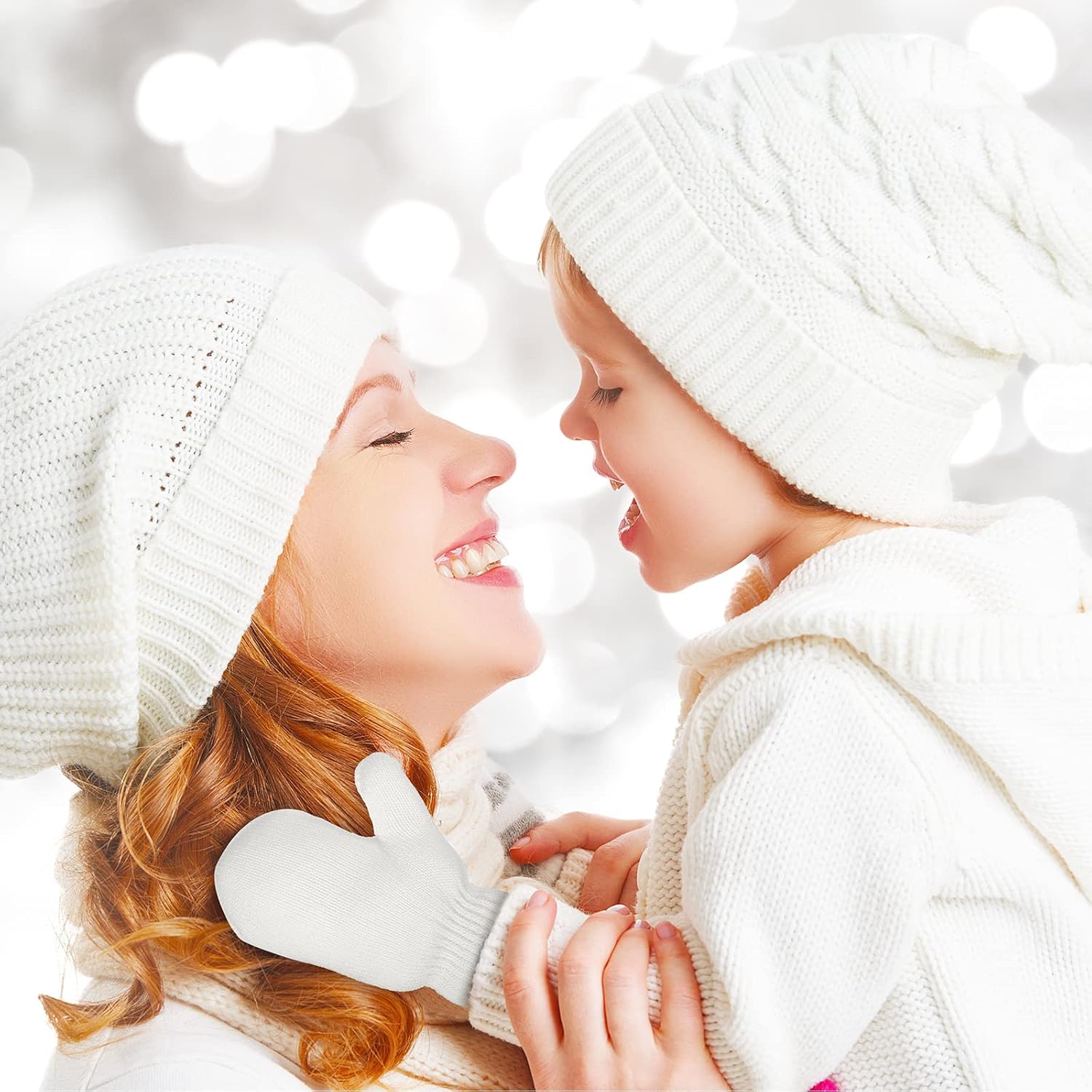 Handepo 50 Pairs Kids Winter Mittens Gloves Bulk Toddler Stretch Mittens Children Knit Gloves for Homeless Little Girl Boys - Image 5