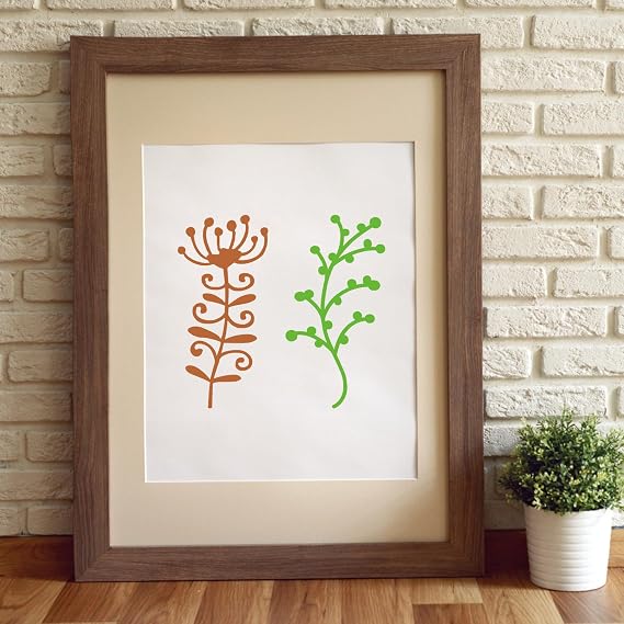 60PCS Flower Leaf Stencils for Crafts
