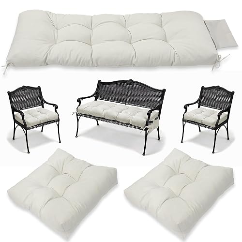 3 Pcs Wicker Chair Cushions Patio Loveseat Chaise Cushion Set