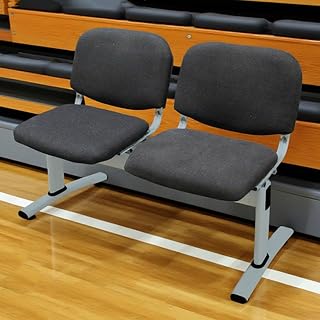 2 Seat Waiting Room Chairs, Office Guest Reception Chairs with Arms and Cushion for Airport Bank Hospital School