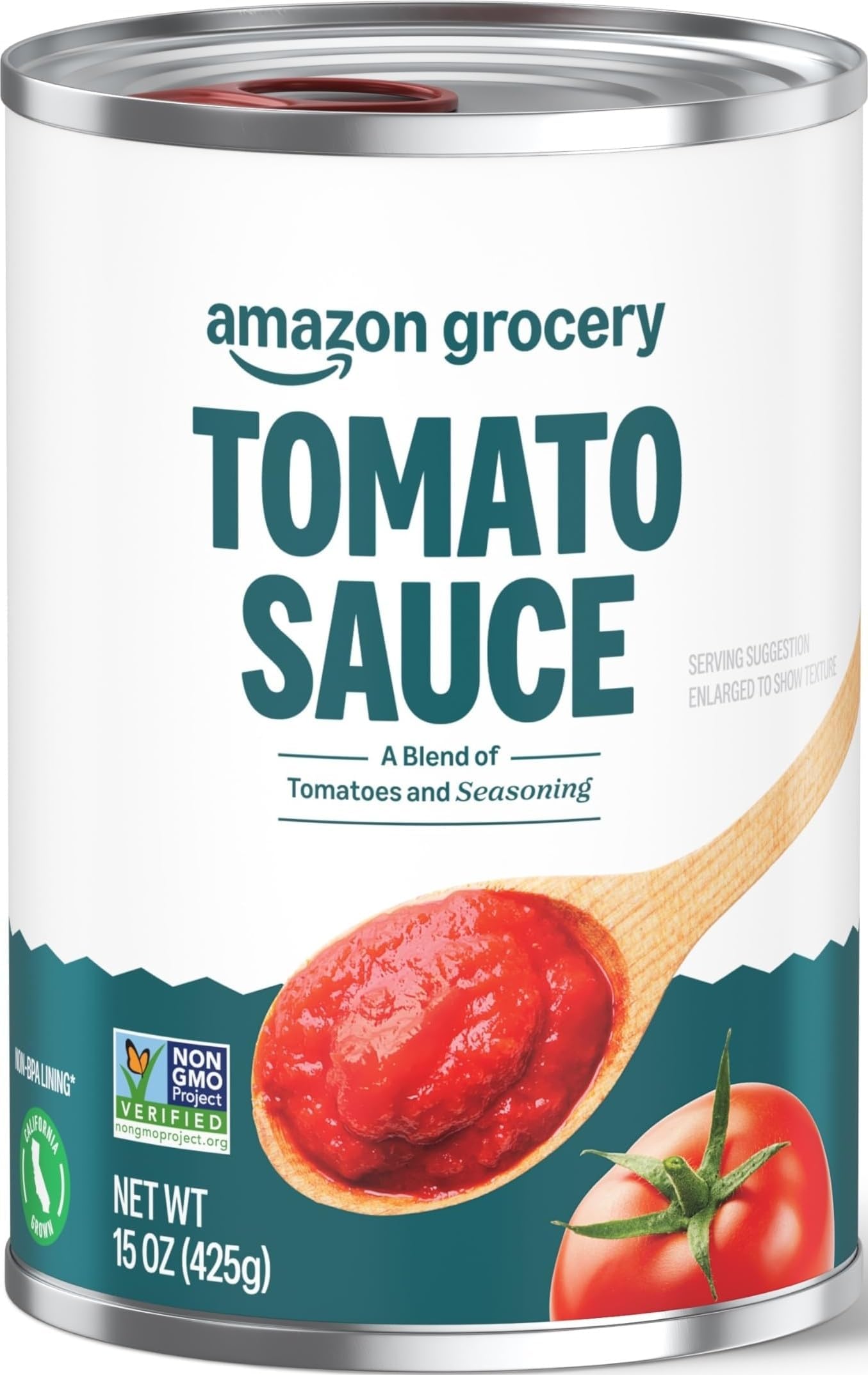 Amazon Grocery, Tomato Sauce, 15 oz (Previously Amazon Fresh, Packaging May Vary)