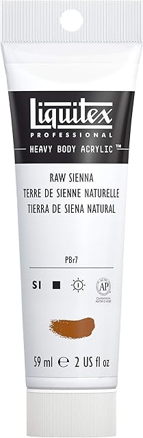 Liquitex Professional Heavy Body Acrylic Paint 59 ml tube, Raw Sienna