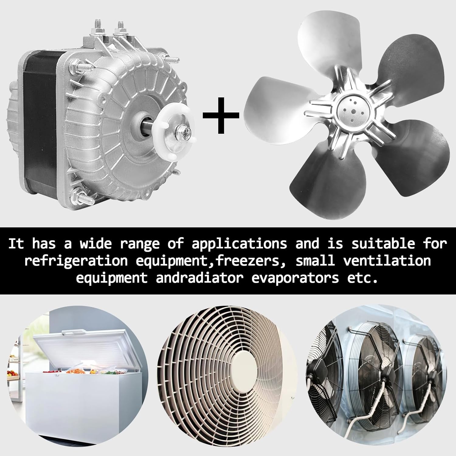 YZF18-25 Fan AC Motor(Copper Wire) 120V 60HZ 18W 1.01A,YZF18-25 Shaded Pole Motor,with Single Phase, 4 Shaded Poles 1550 r/min,Suitable for Condenser, Evaporator, Radiator and Other Cooling Equipment