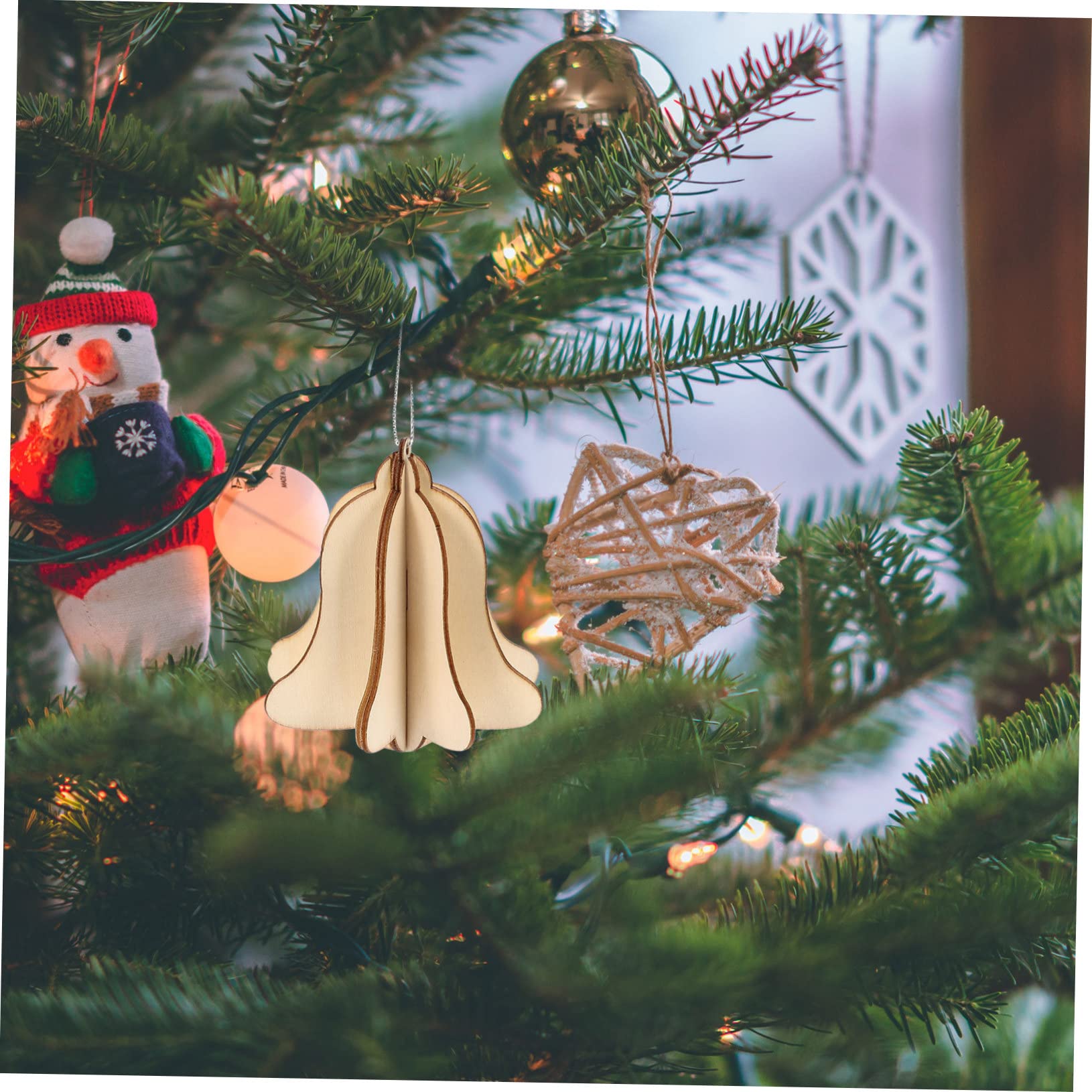 SEWACC 24stücke Weihnachtsbaum Weihnachtsornament Unvollendete Bastelartikel Für Festliche Dekoration Leicht Zu Bemalen Gestalten