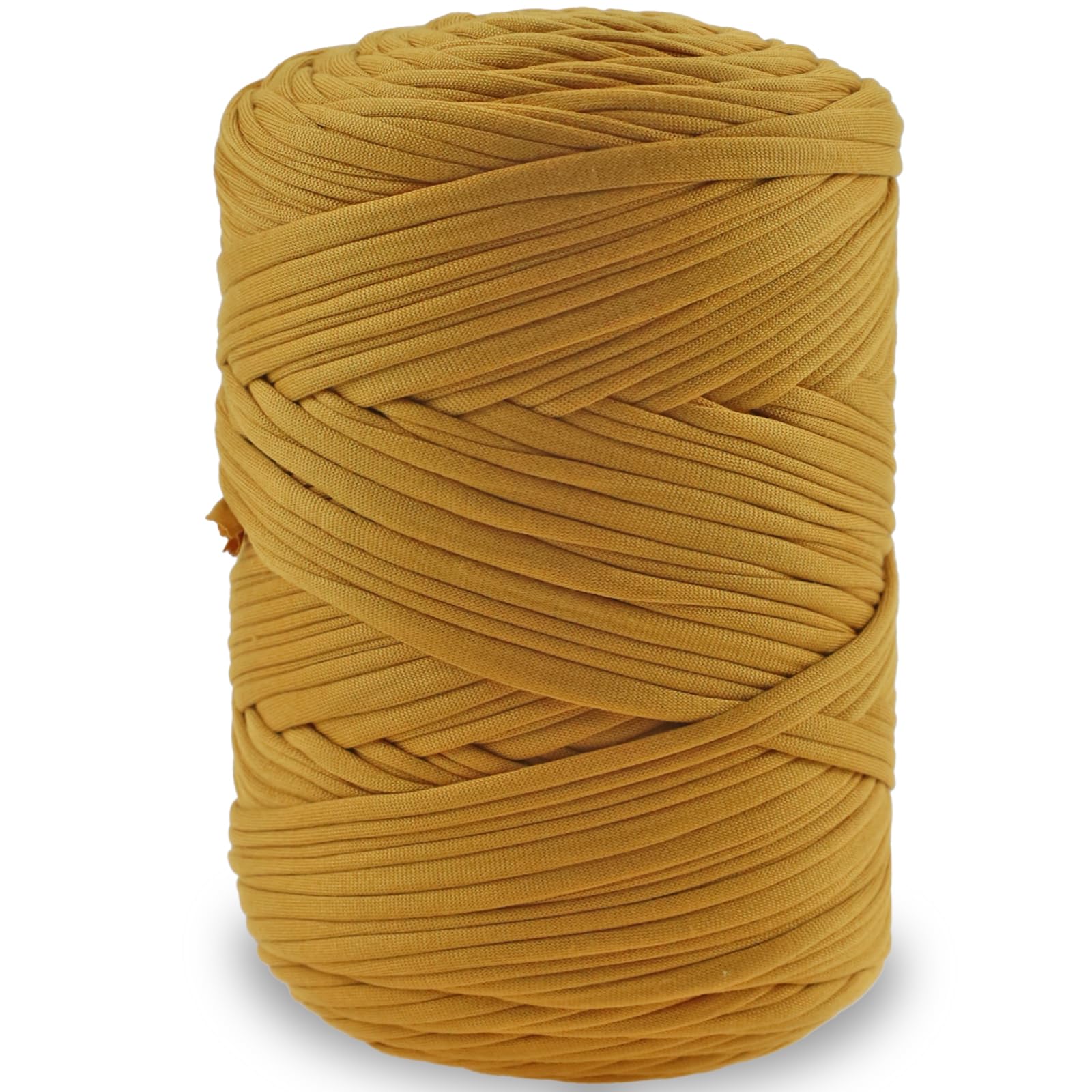 NOTIONSLAND 400g T-Shirt Yarn Knitting Yarn Fabric Crochet Yarn for Bag Basket, Blanket Home Decor - Bright Yellow Soild Color Yarns
