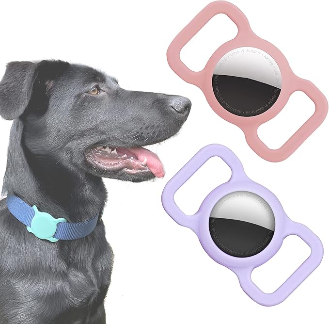 2 pack air tag case protective cover for apple airtag by wild willow pet dog cat collar anti lost gps tracker loop protector for air tag%e2%80%a6 pi