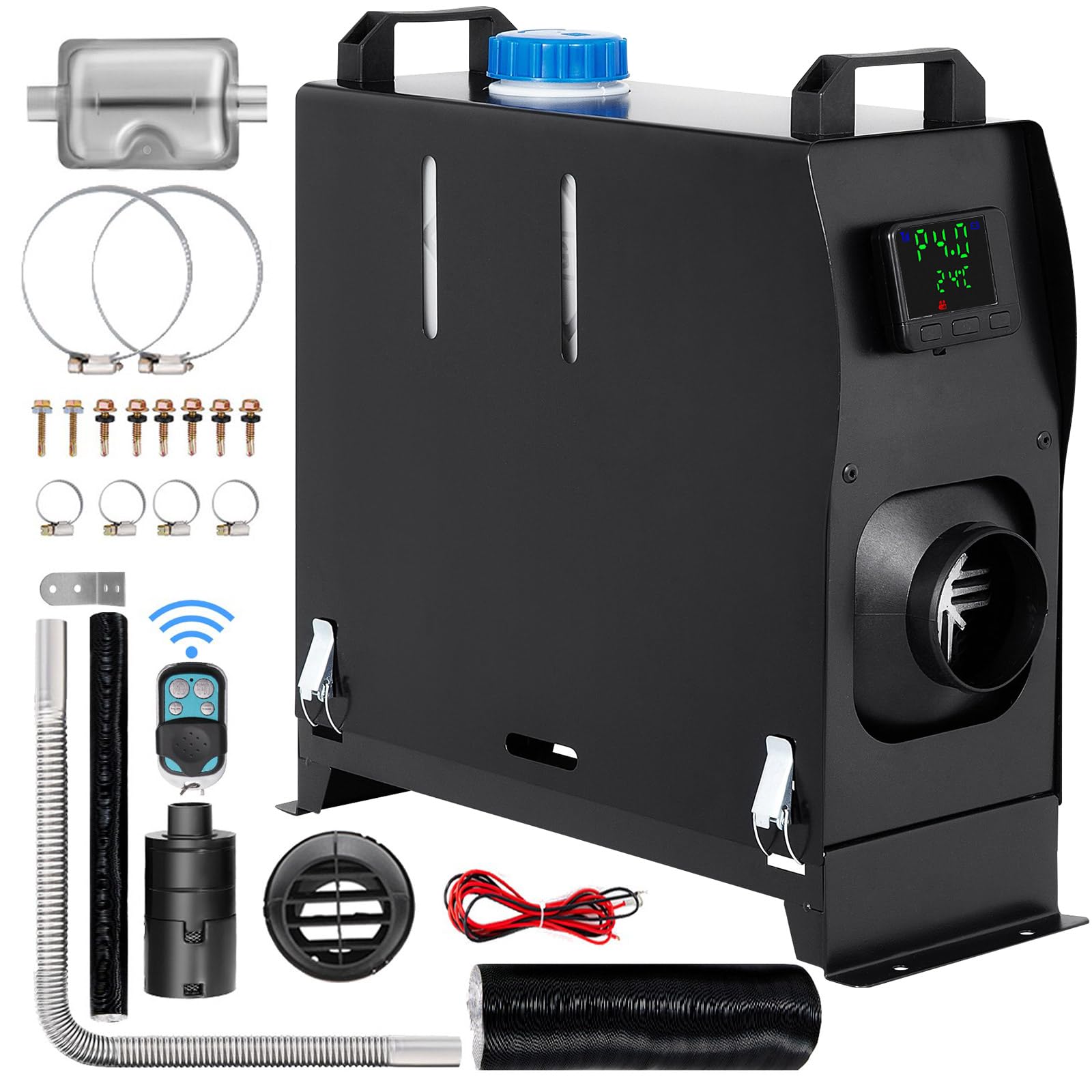 8KW 12V nagrzewnica powietrza na olej napędowy All-in-One nagrzewnica jednootworowa ogrzewanie na olej napędowy przenośny grzejnik na olej napędowy czarny do samochodów kempingowych łodzi