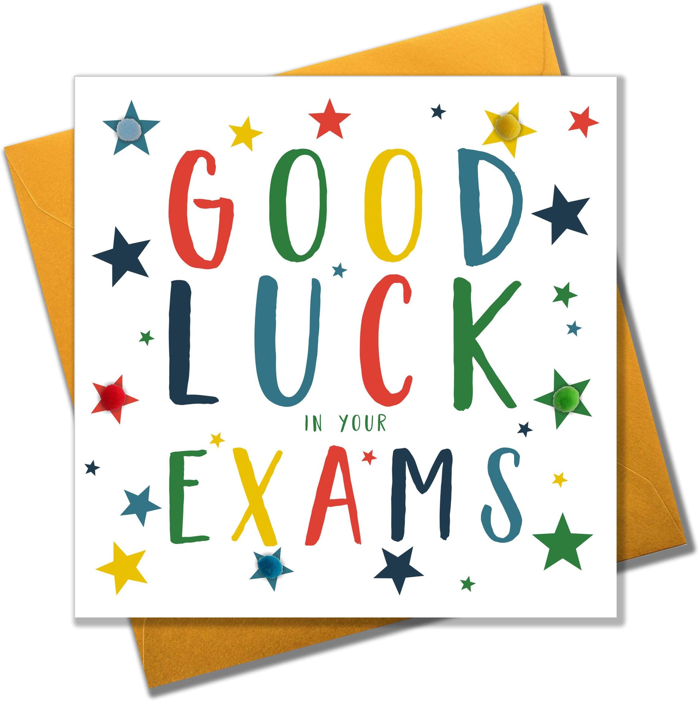 Pom Pom "Good Luck In Your Exams Greeting Card