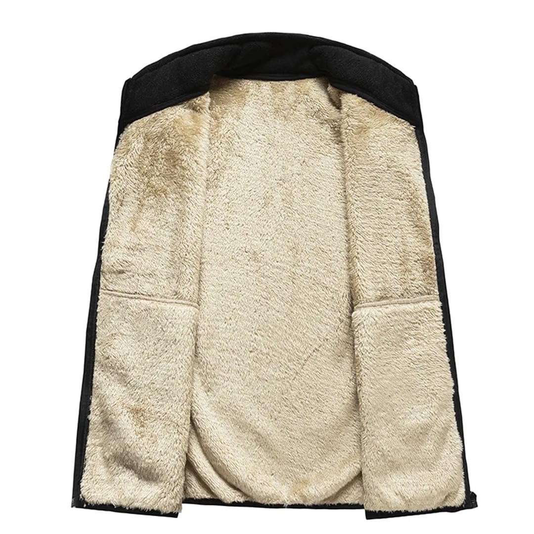 Gilet smanicato da uomo alla moda casual in lana calda