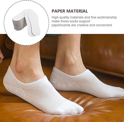 Miniatura 8 de EXCEART 100 piezas de insertos de cartón, bloqueadores de formularios, de papel, de corte bajo, organizadores de calcetines con forma de calcetín,