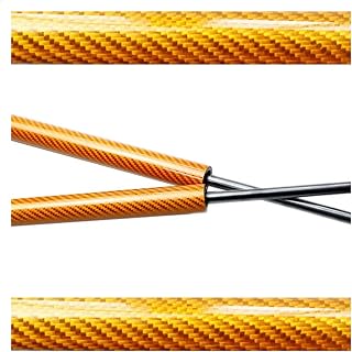 Hood Struts Compatible with Pilot 3rd YF5 YF6 2016-2022 Modify Damper Gas Spring Carbon Fiber Lift Supports Rod Arm Shocks Absorber(Orange Carbon Fiber)