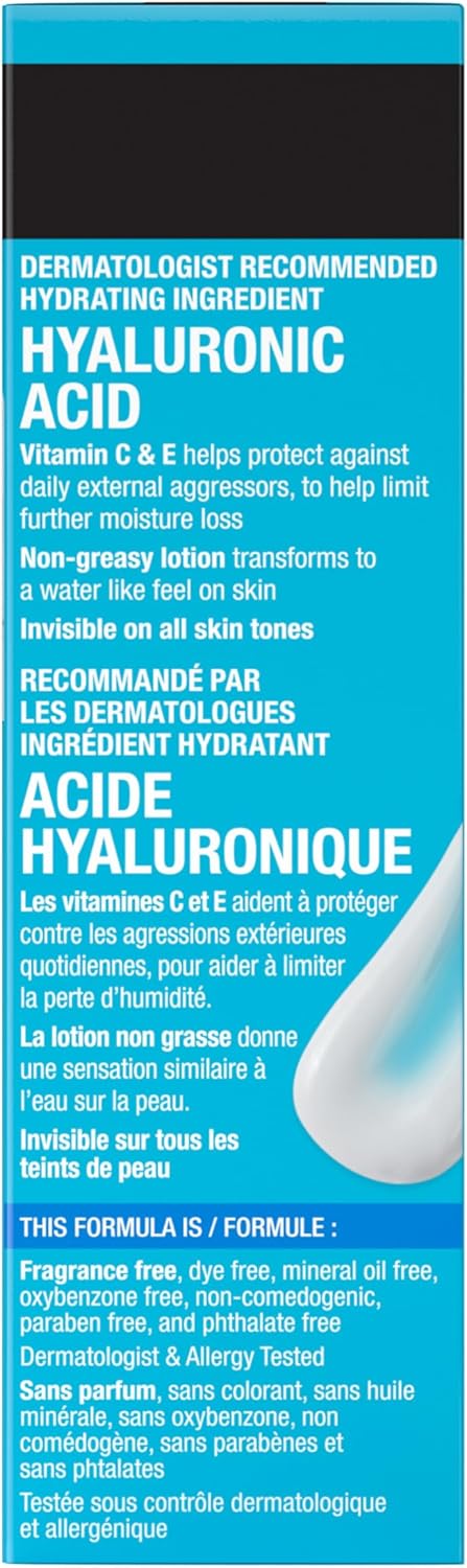 Neutrogena Hydro Boost Hyaluronic Acid Moisturizer SPF 50 with Broad Spectrum, Non-Greasy, Fragrance Free Daytime Facial Moisturizer to Hydrate Dry Skin, 50 mL - Image 11